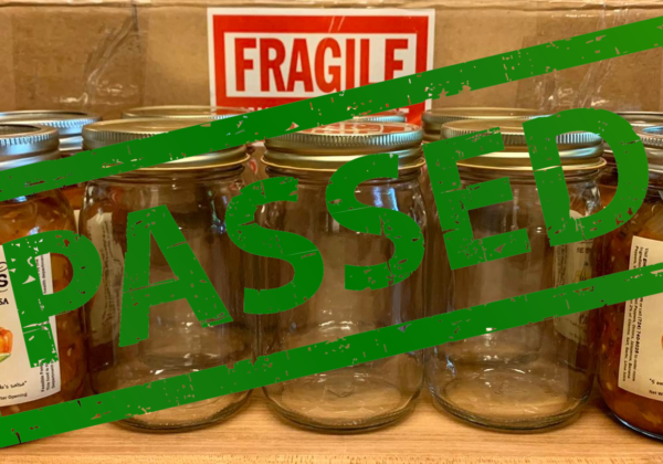 passed sample jars