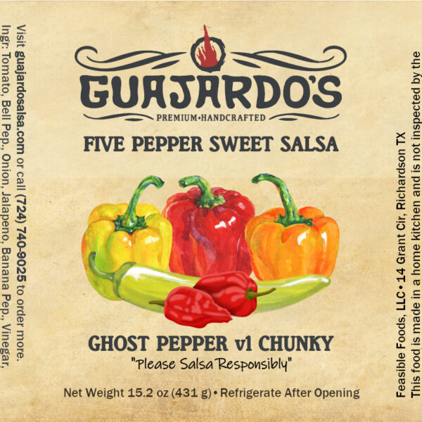 Ghost pepper chunky label