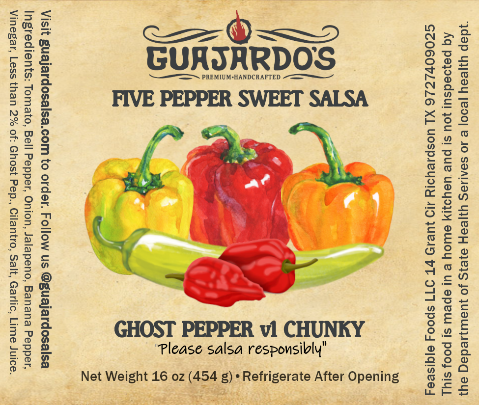 Ghost Pepper Chunky Label