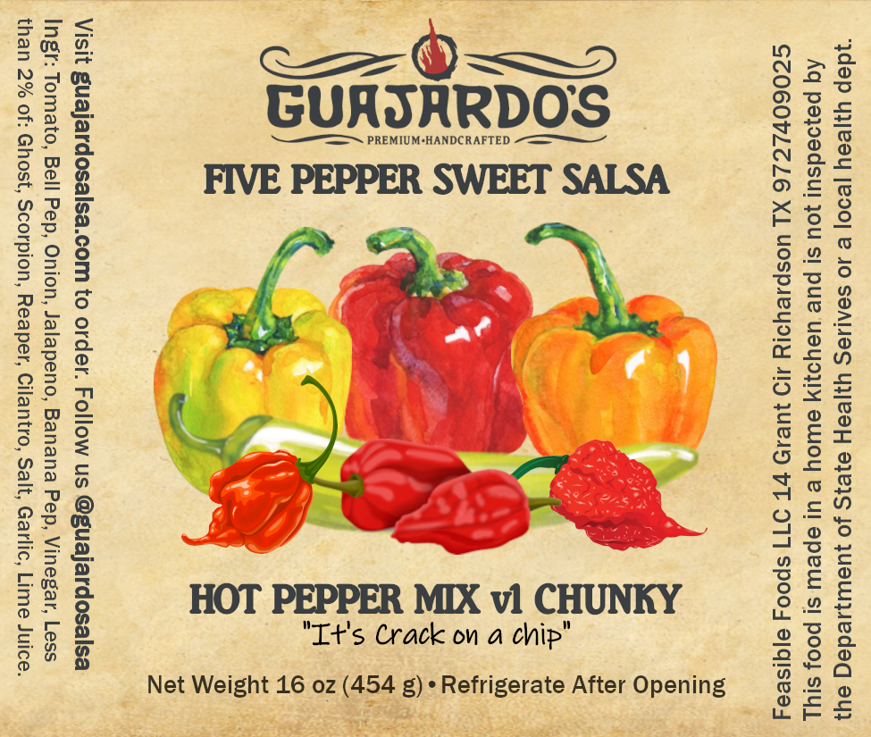 Hot Pepper Mix Chunky Label