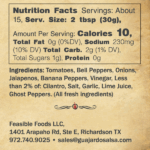 Ghost Habanero nutritional information and ingredients